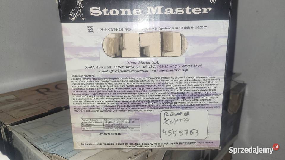 Kamień elewacyjny Stone Master ROMA płyty Nadarzyn sprzedam