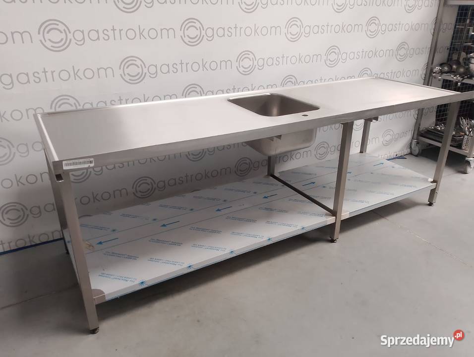 Stół ze zlewem i półką 2525x865x850 6 nóg dolnośląskie Wrocław