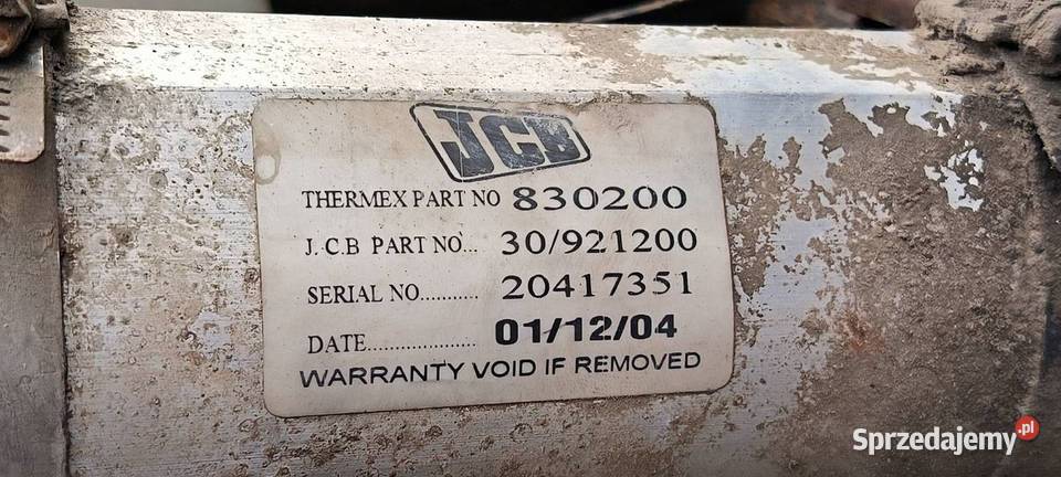 WENTYLATOR CHŁODNICY JCB 535125 830200 osobowe Lipno