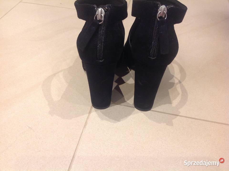 Sandały Damskie na obcasie HM r 36 czarne Nowa Sól sprzedam