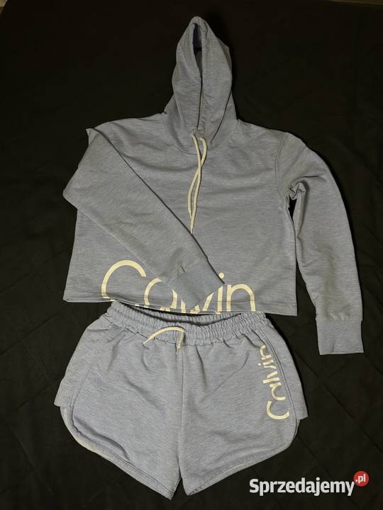 Garnitur damski z szortami niebieski