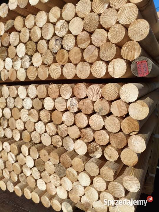 Paliki drewniane okrąglaki do nasadzeń ostrzone Pabianice