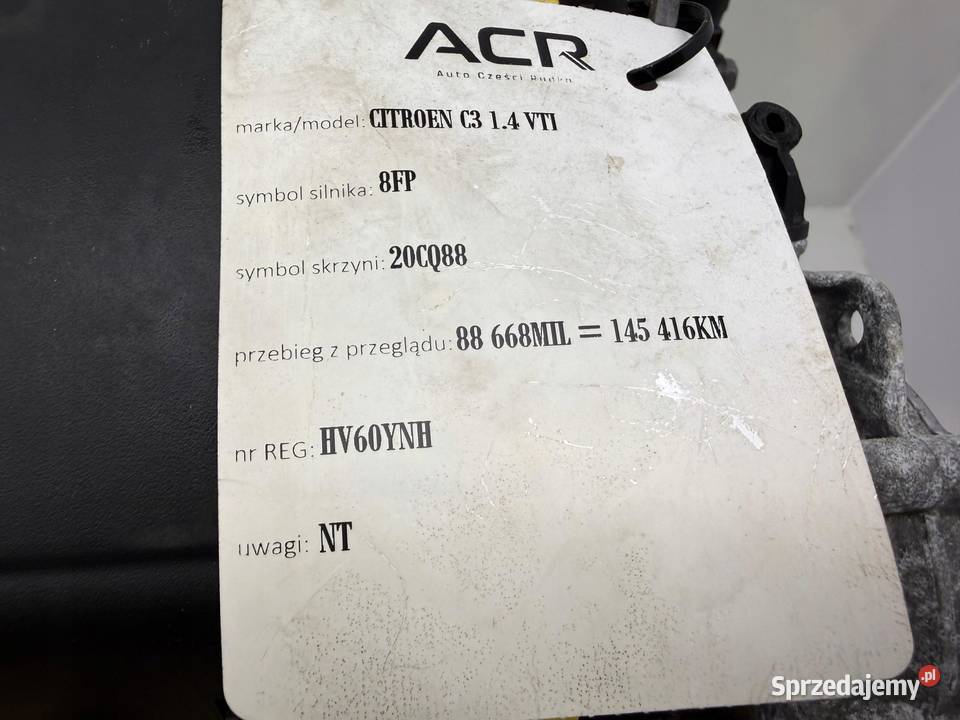 SILNIK 8FP 8F01 Peugeot 207 208 308 14 16V VTI lubelskie Rudka