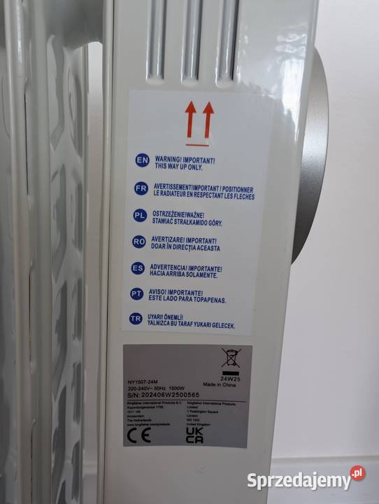 Nowoczesny grzejnik olejowy 1500W ECO NOWY