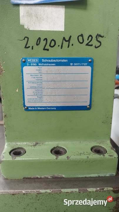 NITOWNICA RADIALNA WEBER TYP NAE 752 DO 6mm Produkcja