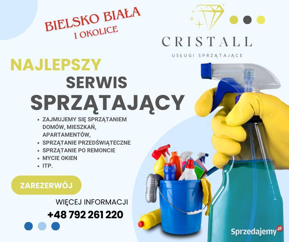 Usługi sprzątania domów mieszkań apartamentów Bielsko-Biała