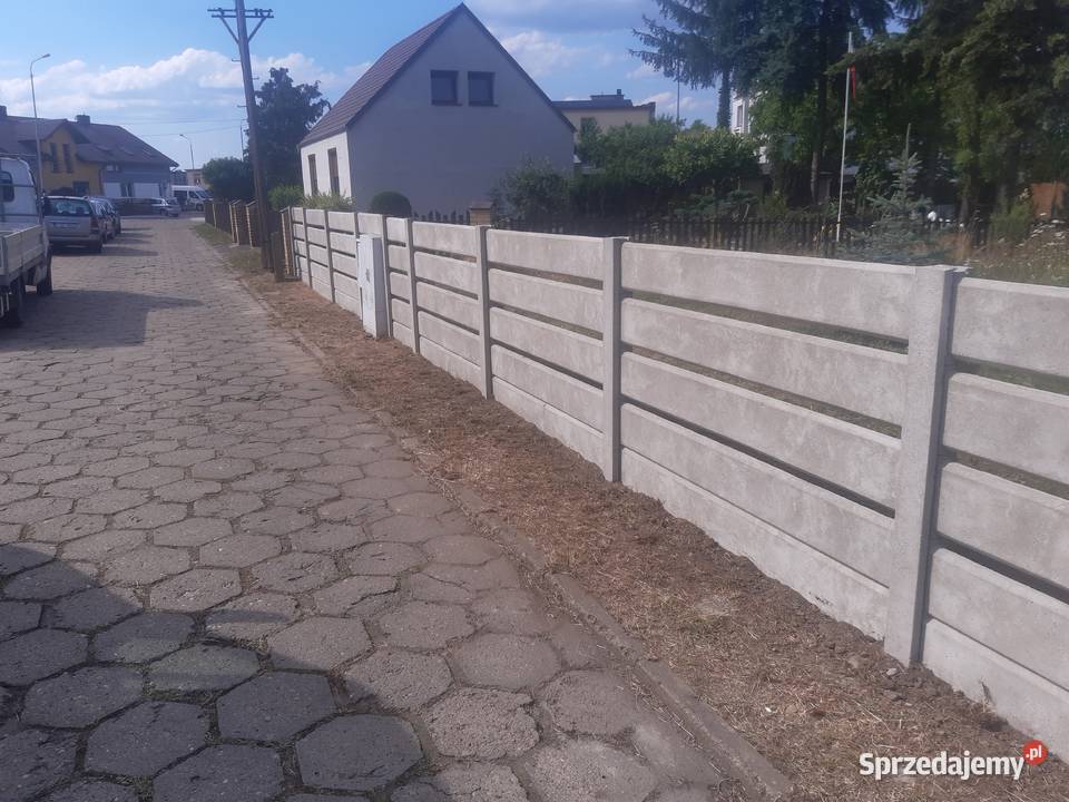 NOWOCZESNE ogrodzenie betonowe Miękowo