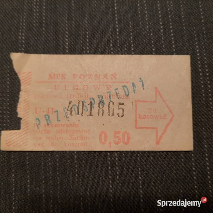 Bilet MPK Poznań z PRL Pozostałe