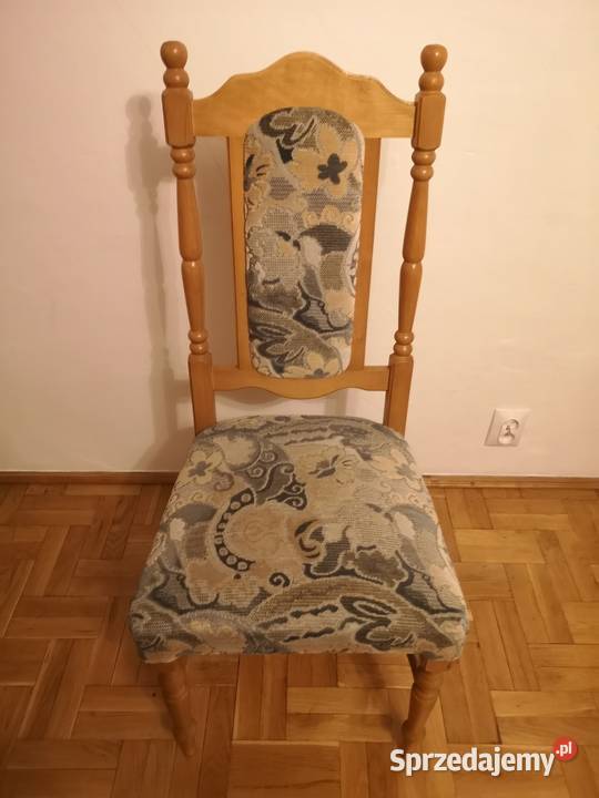 Krzesła drewniane tapicerowane mazowieckie Brwinów
