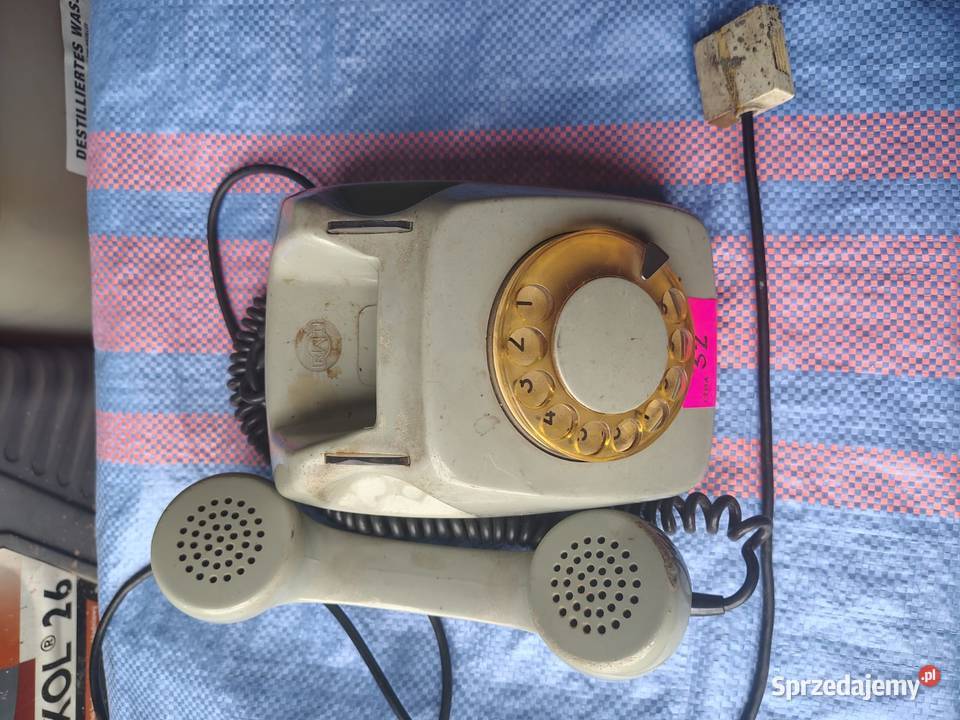 SPRAWNY legenda PRL Telefon tarcza kręcony antyk Elektronika Krotoszyn