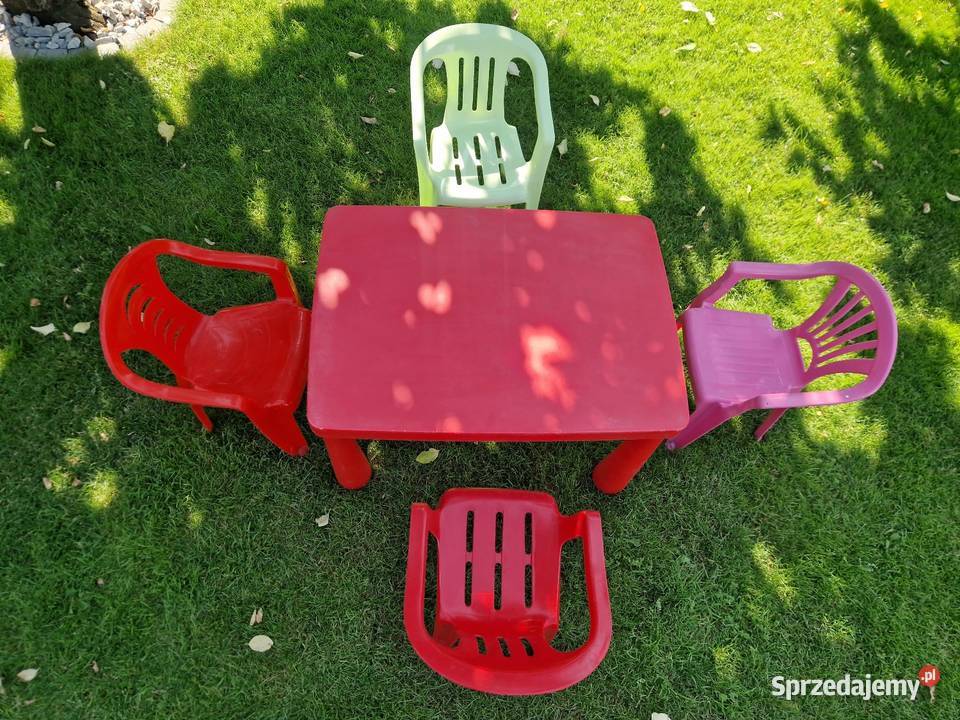 Stolik IKEA mamut 4 krzesełka