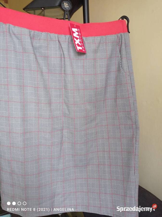 Spódnica ołówkowa w kratkę TXM