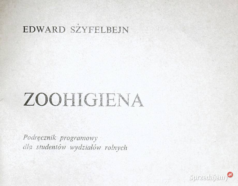 Zoohigiena Edward Szyfelbejn Chełm