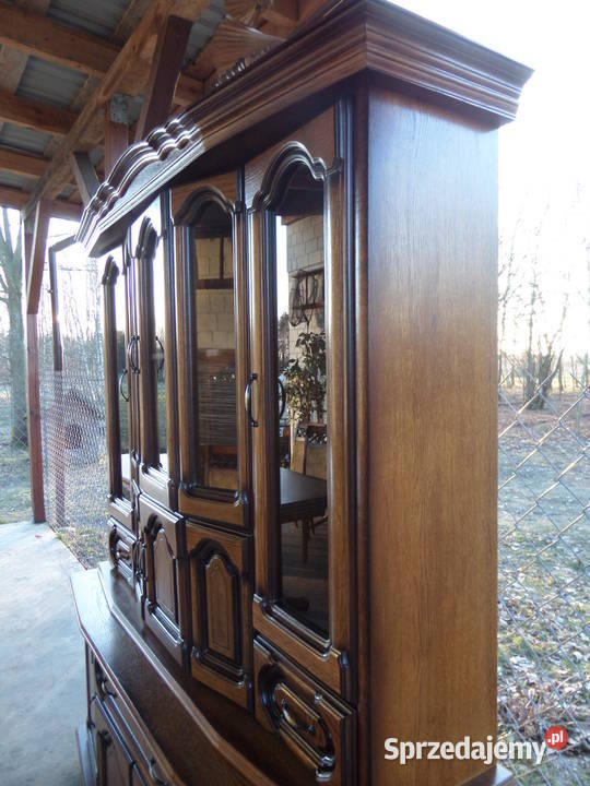 witrna kredens dębowa drewniana stan wysyłka