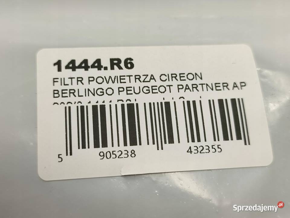 FILTR POWIETRZA KOMPLET 2 BERLINGO PARTNER 20 lubelskie