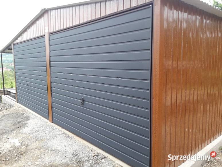 Garaż blaszany 37x5m BRĄZOWY garaże blaszane Jordanów
