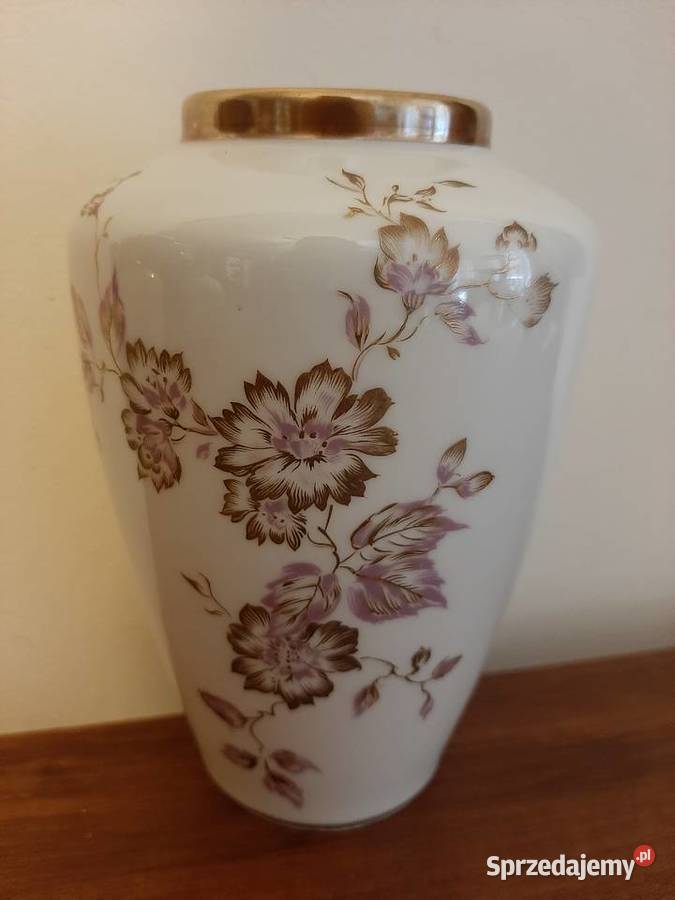 Piękny porcelanowy wazon sygnowany niemiecki Inowrocław