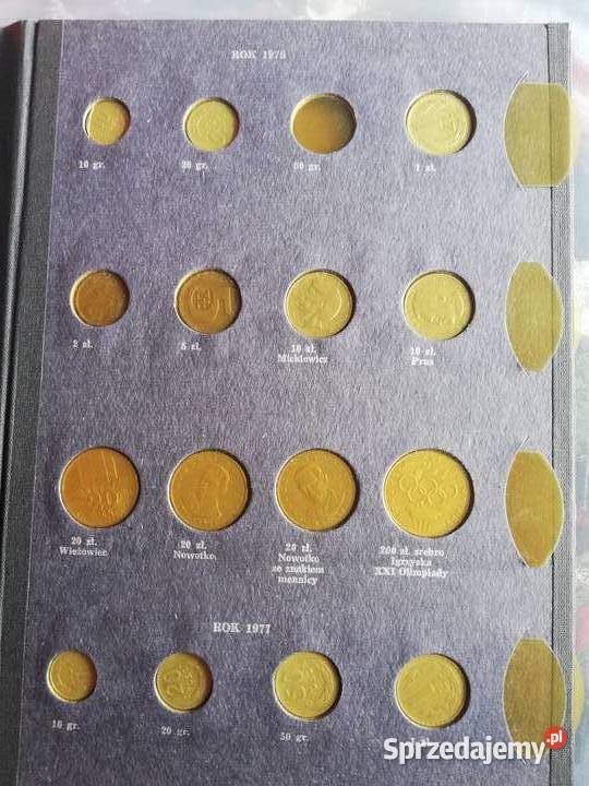 Klaser album na monety z monetami 101 19731986 Numizmatyka Kolekcje Kraków