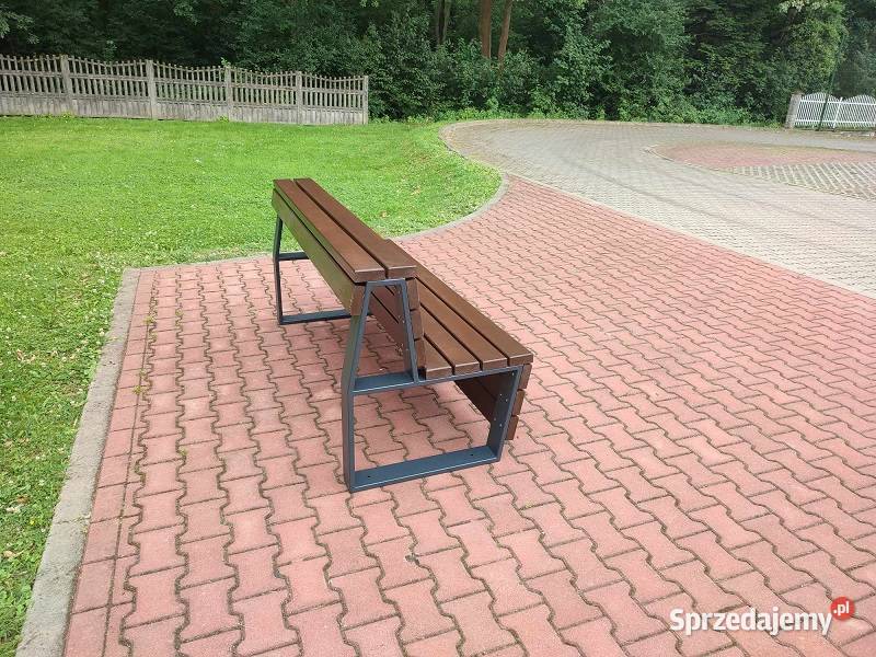 Ławka z oparciem miejska stalowa W253 180 Targowiska