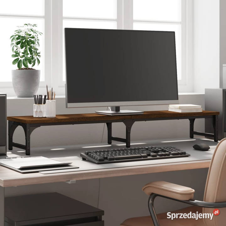 Podstawka pod monitor brązowy dąb 105x23x155 sprzedam