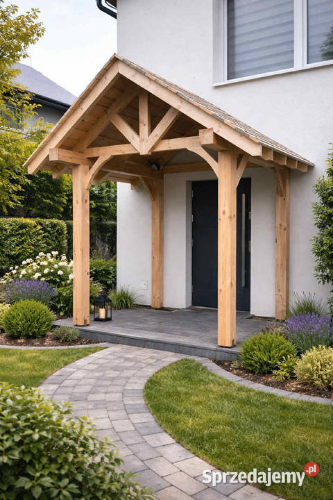 Drewniane zadaszenie wejściem głównym Radomsko sprzedam