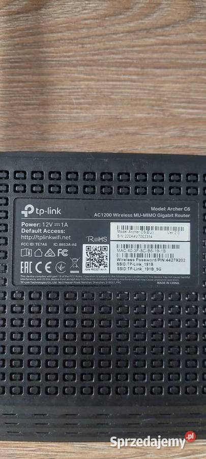 Router TPLink Archer AC1200 C6 Internet i komunikacja Jaworzno