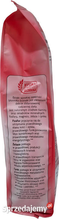 Granola z owocami truskawka żurawina wiśnia 350g śląskie Czeladź