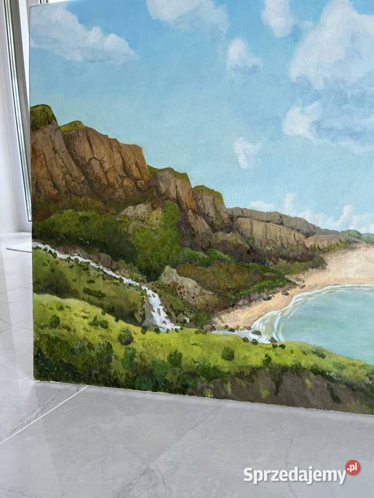 Obraz olejny pejzaż 90x60 Malarstwo Wrocław