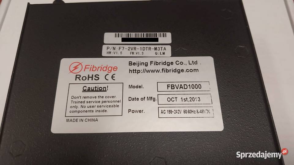 Transceiver Fibridge FBVAD1000 Wrocław