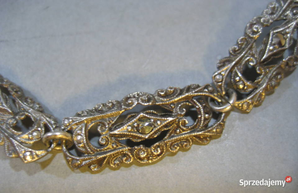 Srebrna Bransolerka z Markazytami Vintage Warszawa