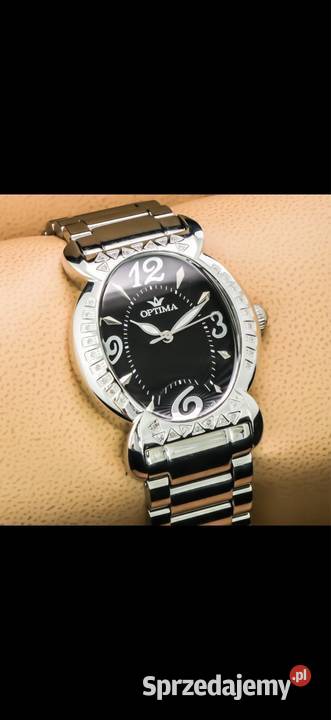 Śliczny nowy damski zegarek Optima z diamentami Cybinka