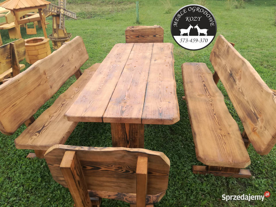 WYPRZEDAŻ POSEZONOWA Meble góralskie ogrodowe beże i brązy
