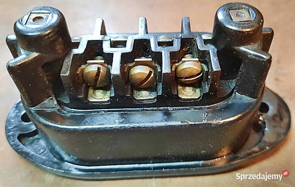 Gniazdo 380V10A bakelitowe okrągłe bolce 7x Antyki, Sztuka, Kolekcje
