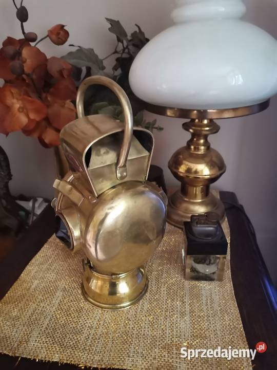 Stara lampa kolejowa na nafte Art Deco Kraków