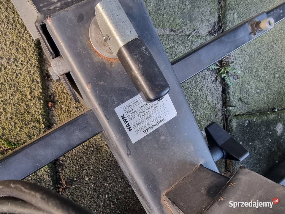 Bagażnik na dwa rowery uchylny