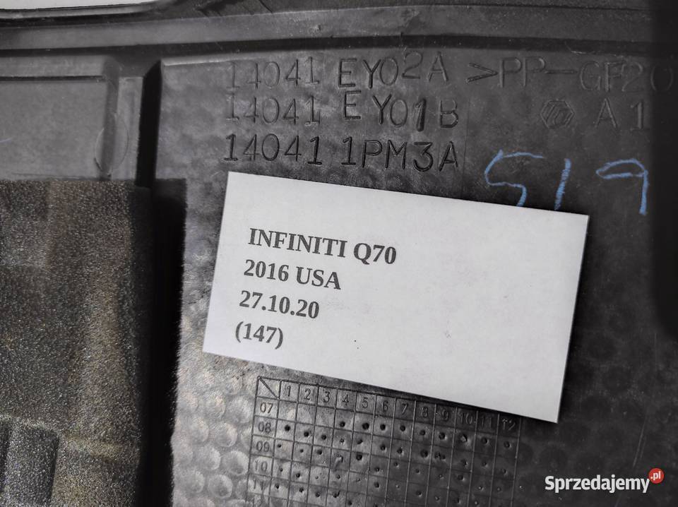POKRYWA OSŁONA SILNIKA GÓRNA INFINITI Q70 M37 37 Nowy Tomyśl