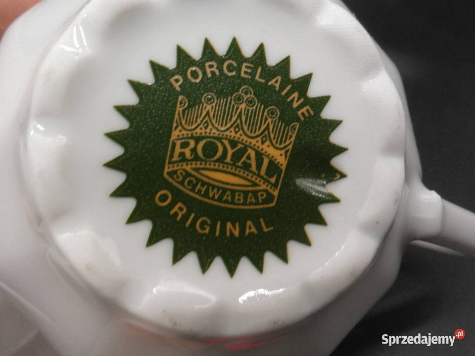 Zestaw filiżanki ze spodkiem Royal Schwabap wielkopolskie Raszków