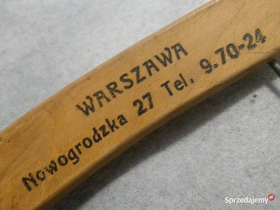 Stary Przedwojenny wieszak drewniany Warszawa
