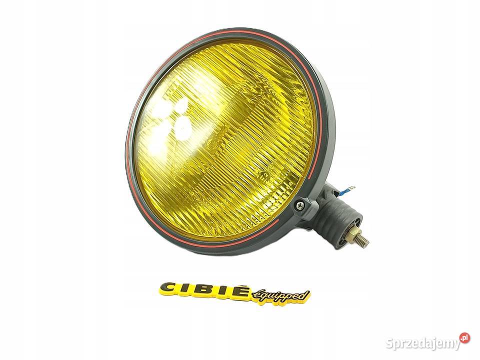 HALOGEN ŚWIATŁO PRZECIWMIELNE 225mm RETRO ŻÓŁTE Motoryzacja