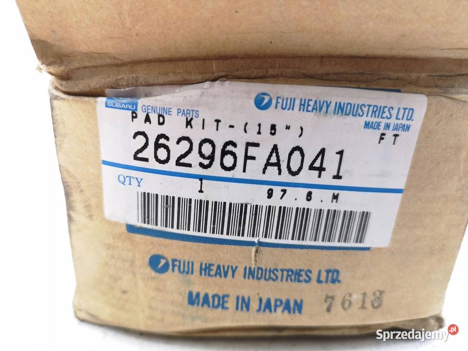 KLOCKI HAMULCOWE PRZÓD SUBARU IMPREZA 9400 20T osobowe