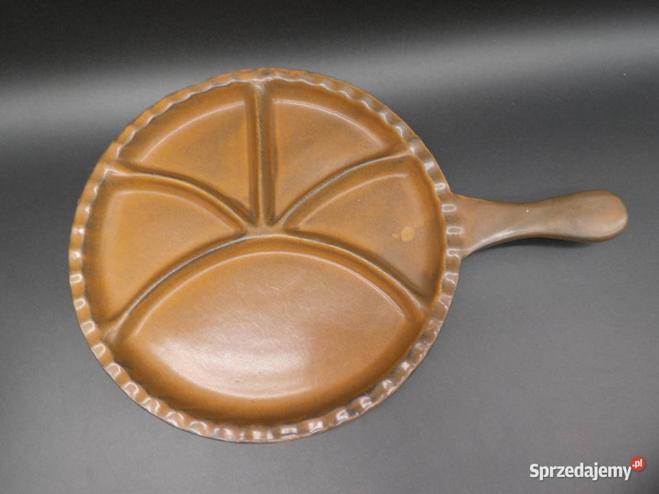 Talerz do Fondue Raclette Gerzit West Germany Porcelana i szkło Raszków