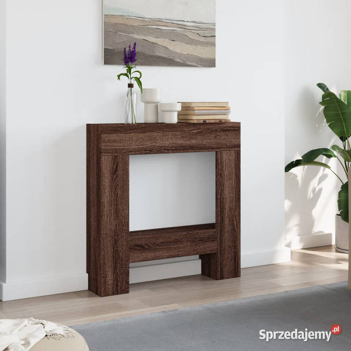 Obudowa kominka brązowy dąb 81x18x82 WM854604 Pozostałe