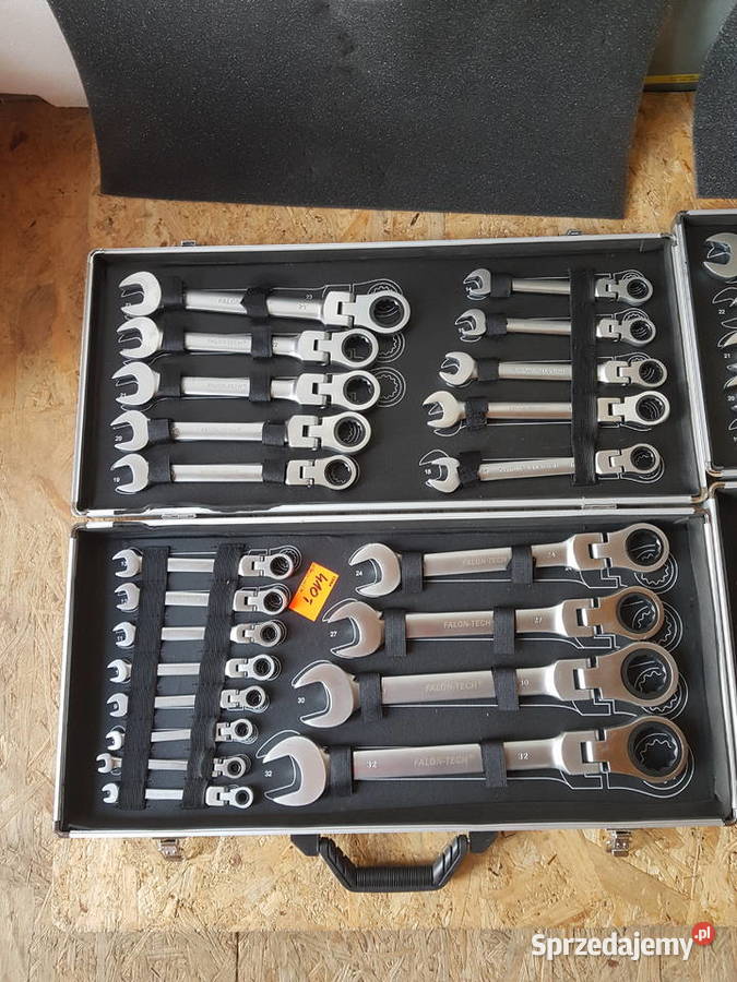 Klucze płaskooczkowe z grzechotką 72 zęby CrV Głogowa sprzedam