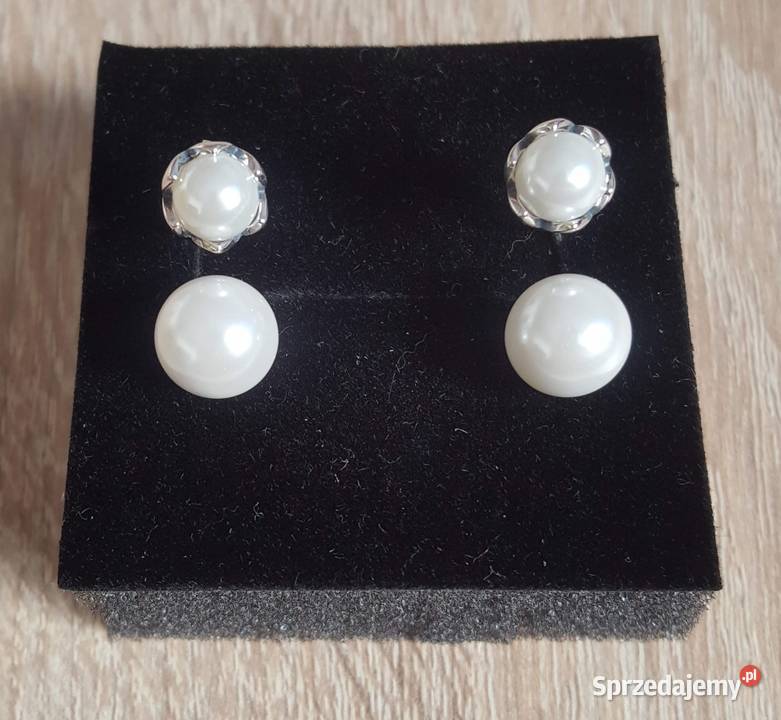 Nowe srebrne kolczyki srebro 925 perly perelki Szczecin sprzedam