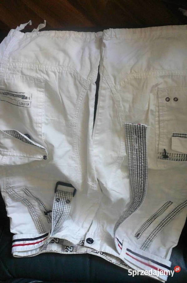 Spodnie białe jeans ML rybaczki kolano Wrocław sprzedam