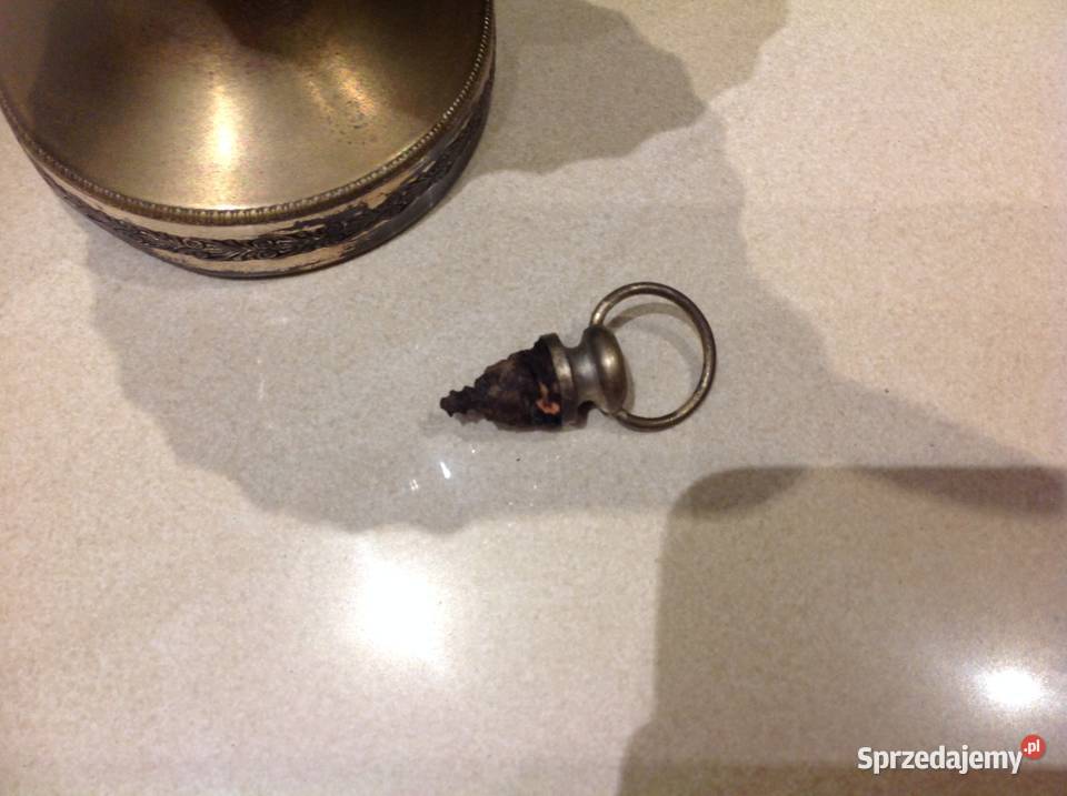 Stara Karafka Szkło Metal srebrzony Nowa Sól