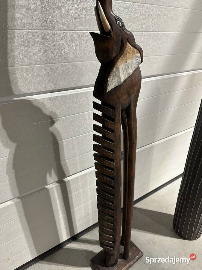 Piękny duży drewniany słoń Sławoszewek