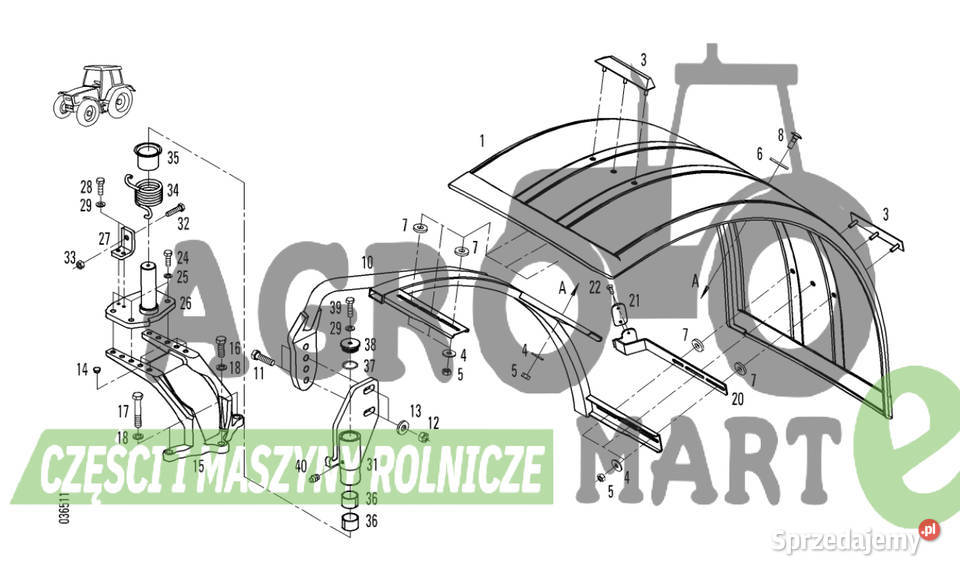 931700030051 931202078111 UCHWYT BŁOTNIKA AGCO Pozostałe