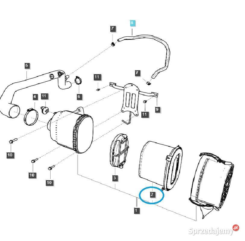 Filtr powietrza wkład TRG190 LS Tractor 40337709 Części i osprzęt rolniczy