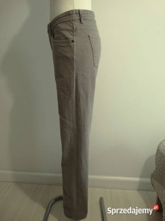Spodnie Massimo Dutti Beżowe Bawełna Proste Rozmiar 40(L) podlaskie Łomża